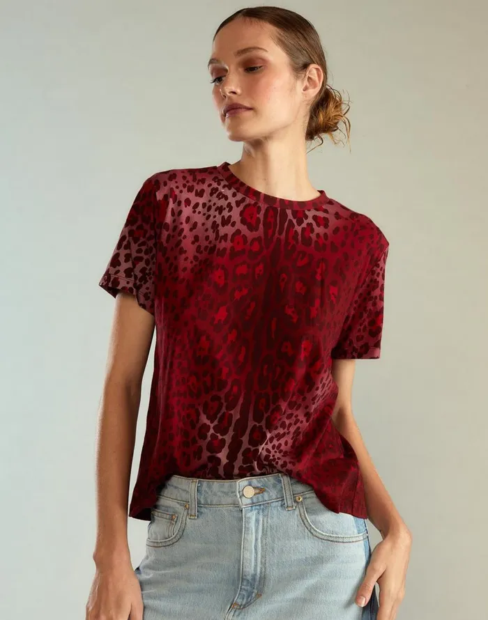 Cynthia Rowley Leopard Tee Women Tops Cynthia Rowley Leopard Tee Women Tops