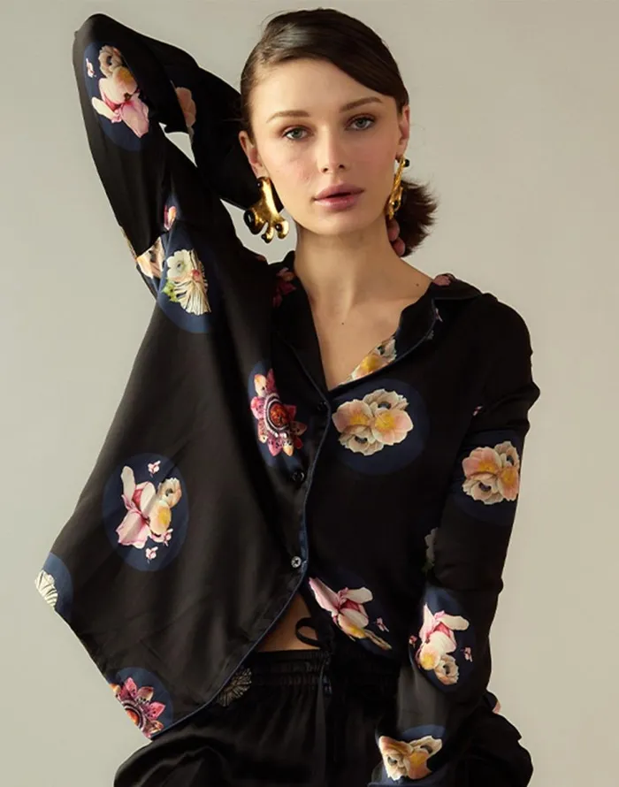Cynthia Rowley Moonlit Petal Blouse Women Tops Cynthia Rowley Moonlit Petal Blouse Women Tops