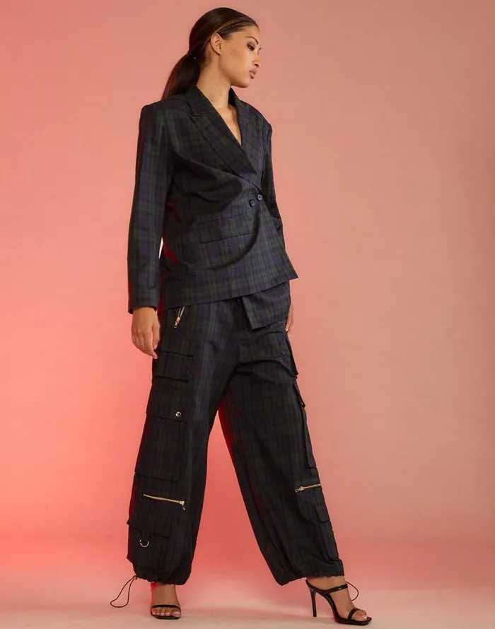 Cynthia Rowley Plaid Cargo Pants Women Bottoms Cynthia Rowley Plaid Cargo Pants Women Bottoms