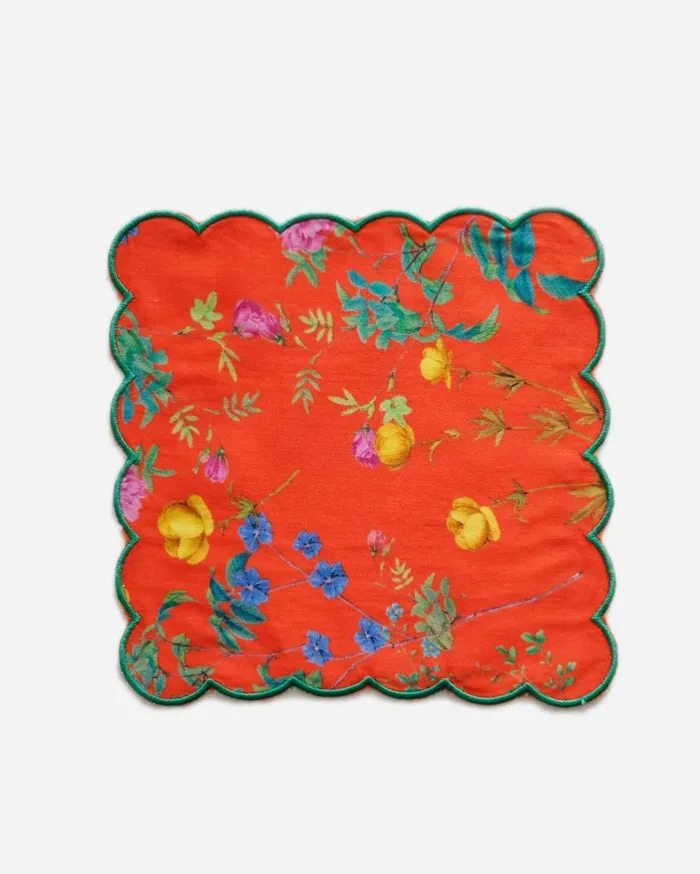 Cynthia Rowley Scallop Embroidered Edge Cocktail Napkin Women Home Cynthia Rowley Scallop Embroidered Edge Cocktail Napkin Women Home