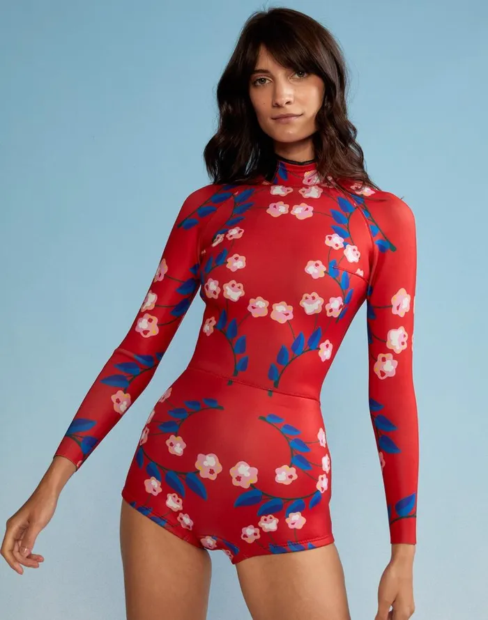 Cynthia Rowley Vine Floral Wetsuit Women Surf and Swim
