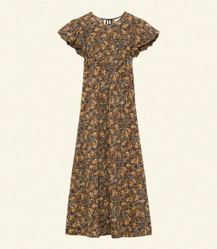 DEN Dresses Women Rhodia Dress Noir Narcissus Floral DEN Dresses Women Rhodia Dress Noir Narcissus Floral