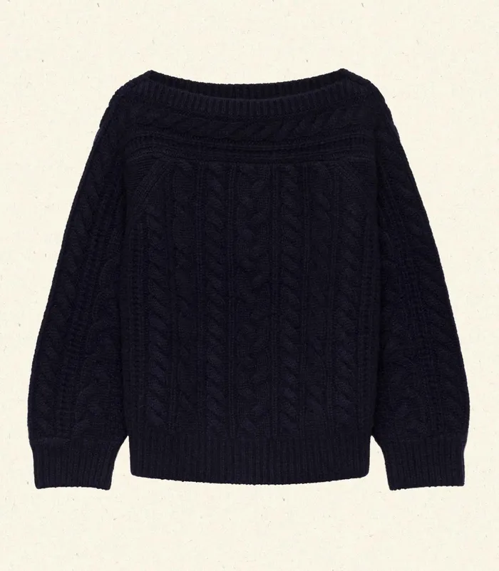 DEN Knitwear Women Cressida Cashmere Sweater Navy DEN Knitwear Women Cressida Cashmere Sweater Navy