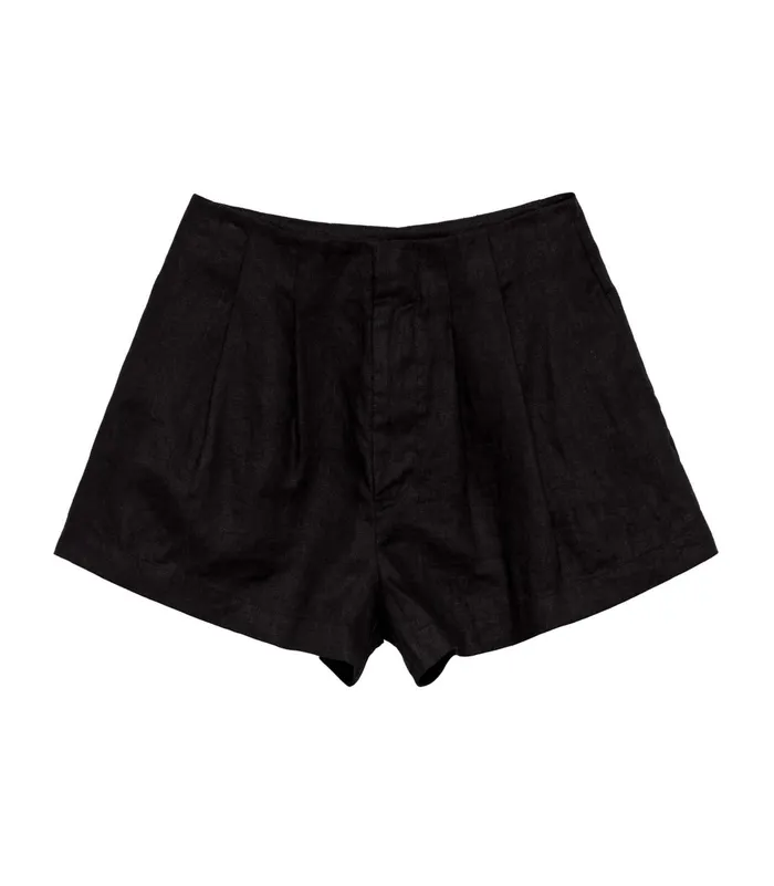 DEN Pants and Shorts Women Larue Linen Short Black DEN Pants and Shorts Women Larue Linen Short Black