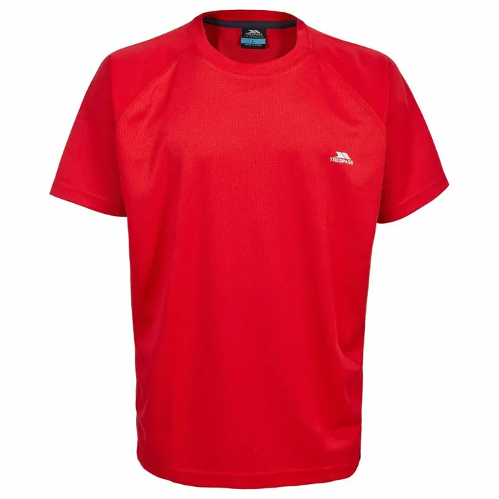 Debase Quick Dry Active Tshirt Red Men Trespass TShirts