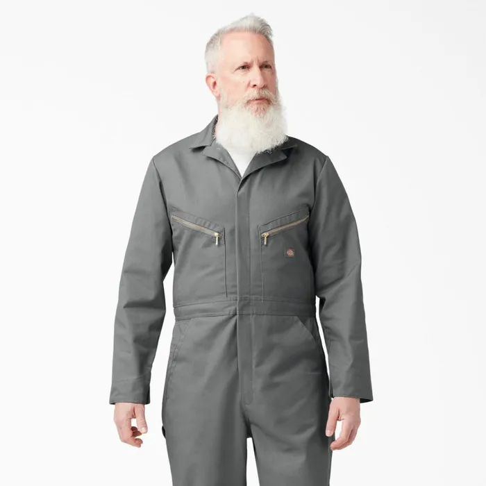 Deluxe Blended Long Sleeve Coveralls Gray Gray gy Men Dickies Coveralls Deluxe Blended Long Sleeve Coveralls Gray Gray gy Men Dickies Coveralls