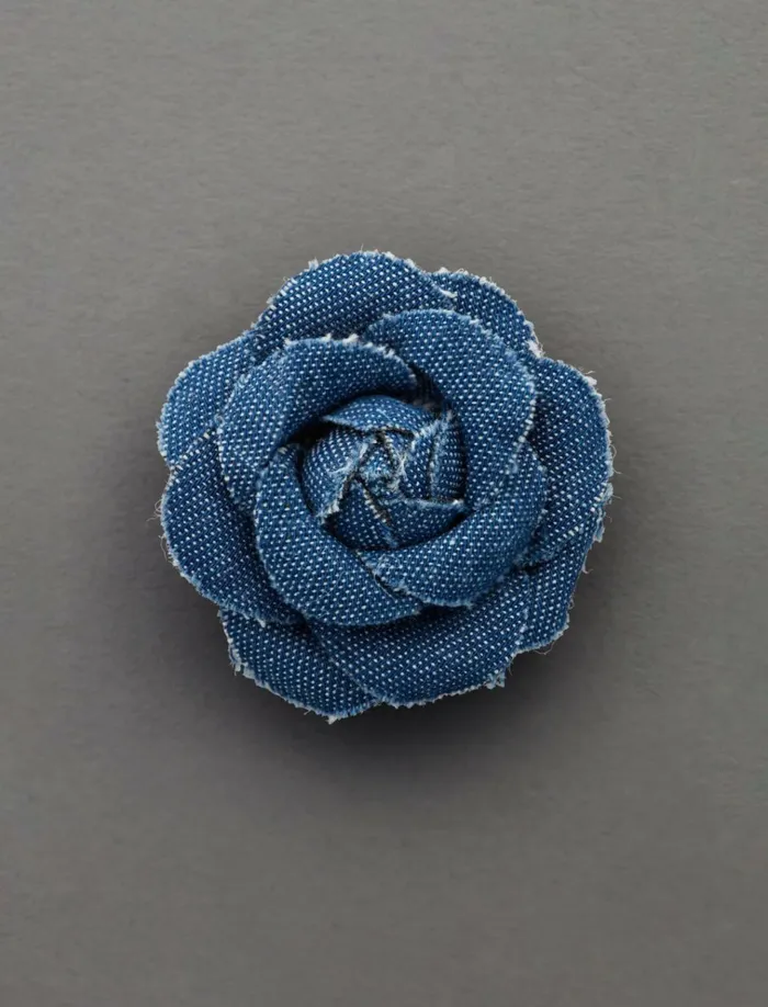 Denim Rosette Pin Gold Women Lucky Brand Jewelry