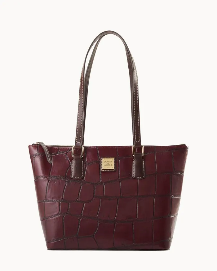 Denison Small Wren Zip Tote Bordeaux Women Dooney and Bourke Totes