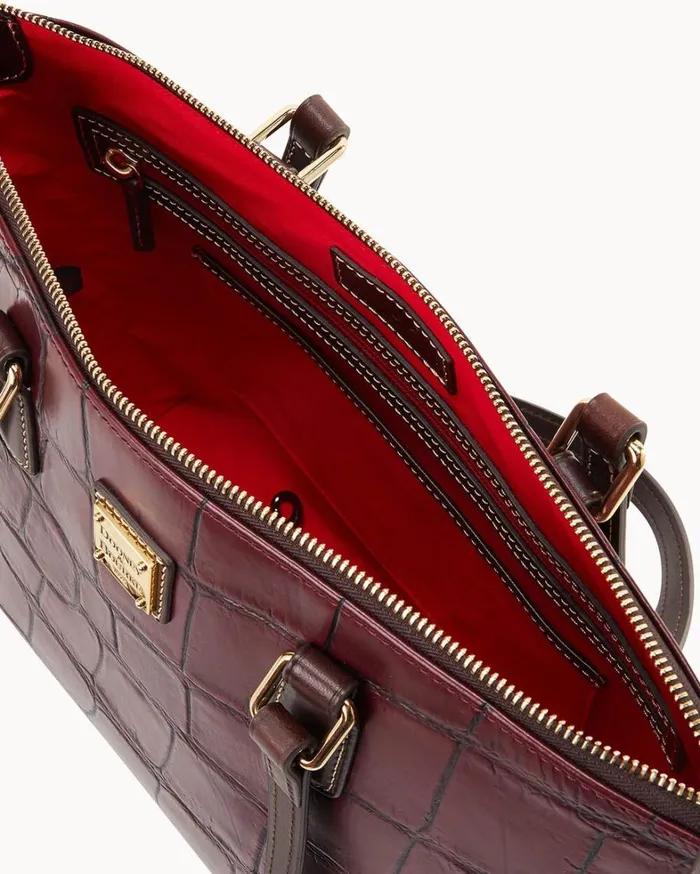 Denison Small Wren Zip Tote Bordeaux Women Dooney and Bourke Totes Denison Small Wren Zip Tote Bordeaux Women Dooney and Bourke Totes