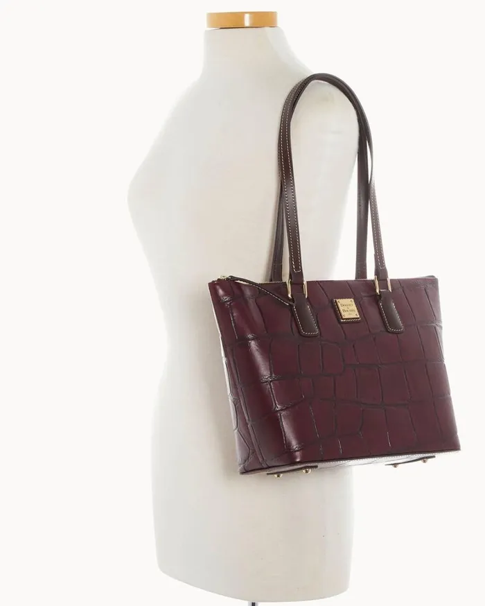 Denison Small Wren Zip Tote Bordeaux Women Dooney and Bourke Totes Denison Small Wren Zip Tote Bordeaux Women Dooney and Bourke Totes