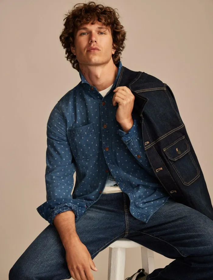 Double Weave Long Sleeve Utility Shirt 458 Blue Men Lucky Brand Shirts and Tops Double Weave Long Sleeve Utility Shirt 458 Blue Men Lucky Brand Shirts and Tops