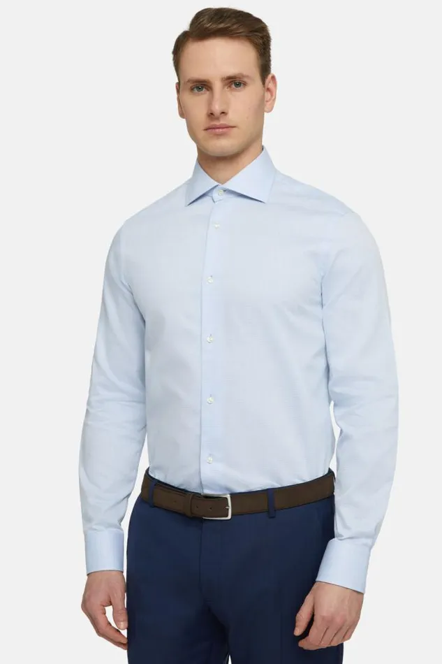 Dress Shirts Men Boggi Milano Dobby Windsor Collar Shirt Slim Fit Light Blu Dress Shirts Men Boggi Milano Dobby Windsor Collar Shirt Slim Fit Light Blu