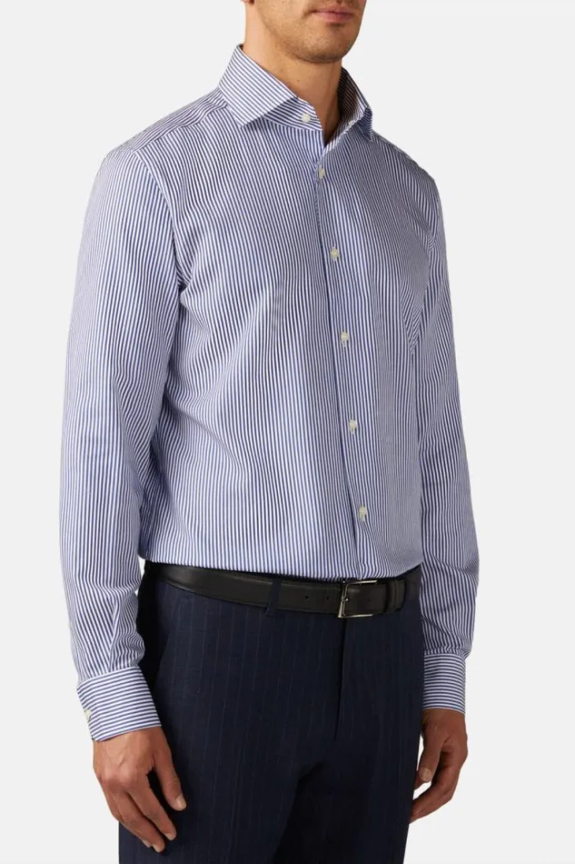 Dress Shirts Men Boggi Milano Regular Fit Blue Striped Dobby Cotton Shirt Blue Dress Shirts Men Boggi Milano Regular Fit Blue Striped Dobby Cotton Shirt Blue