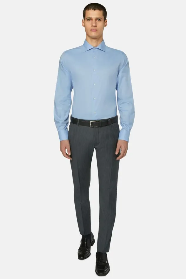 Dress Shirts Men Boggi Milano Regular Fit Sky Blue Dobby Cotton Shirt Light Blu Dress Shirts Men Boggi Milano Regular Fit Sky Blue Dobby Cotton Shirt Light Blu