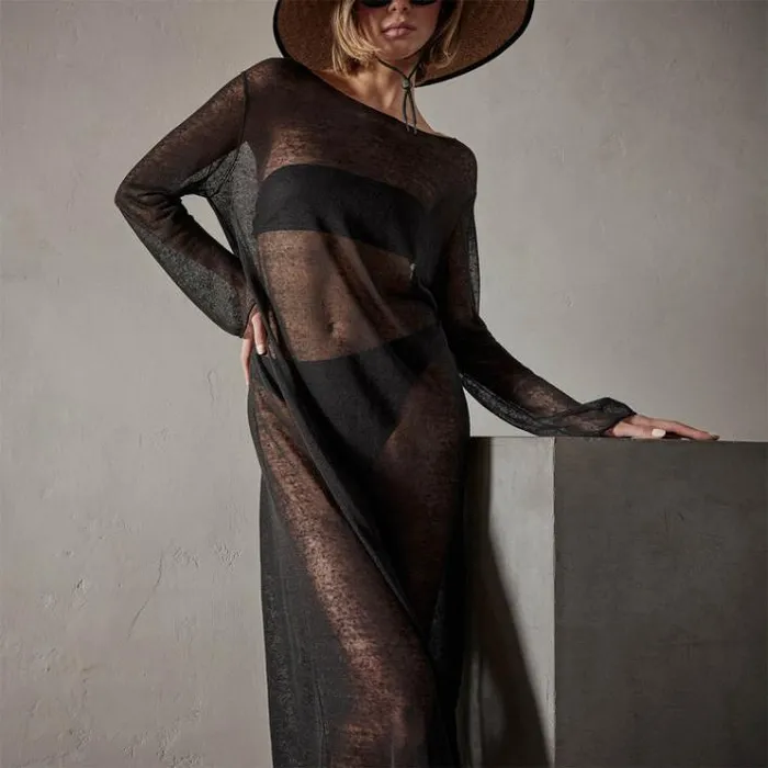 DressesJumpsuits Women James Perse Soleil Linen Caftan Black
