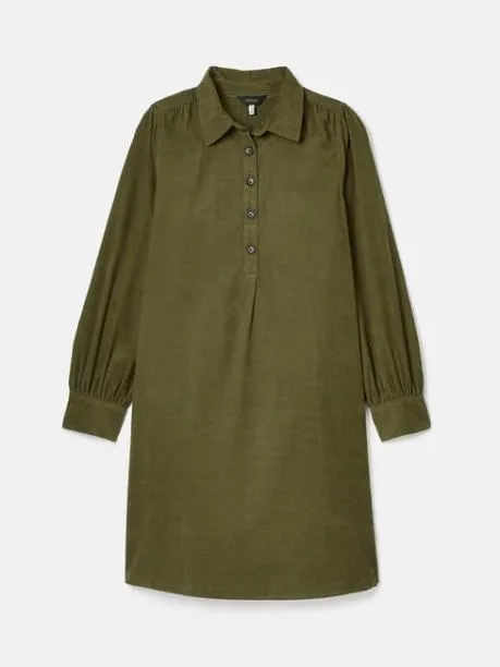 Dresses Women Joules Khaki Green Corduroy Shirt Dress
