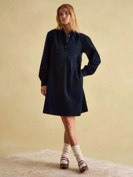 Dresses Women Joules Navy Blue Corduroy Shirt Dress