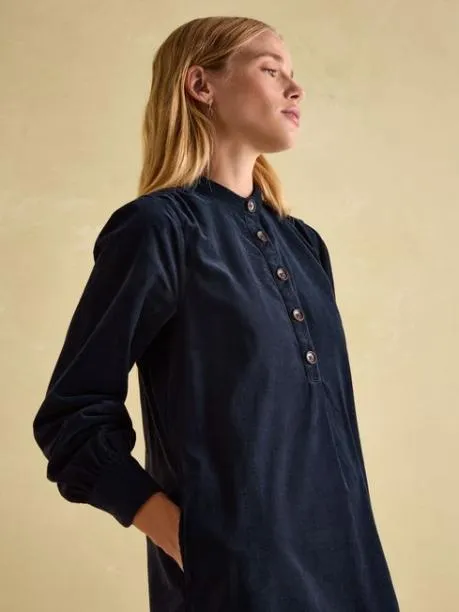 Dresses Women Joules Navy Blue Corduroy Shirt Dress