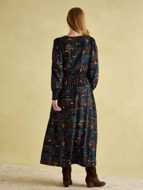Dresses Women Joules Navy Elasticated Waist Maxi Dress