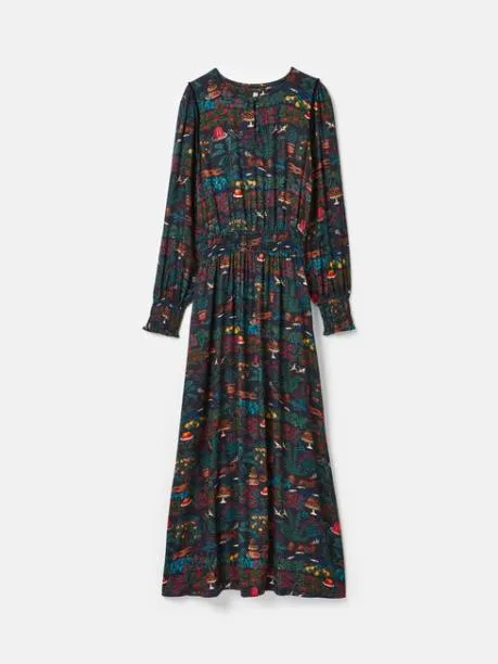 Dresses Women Joules Navy Elasticated Waist Maxi Dress
