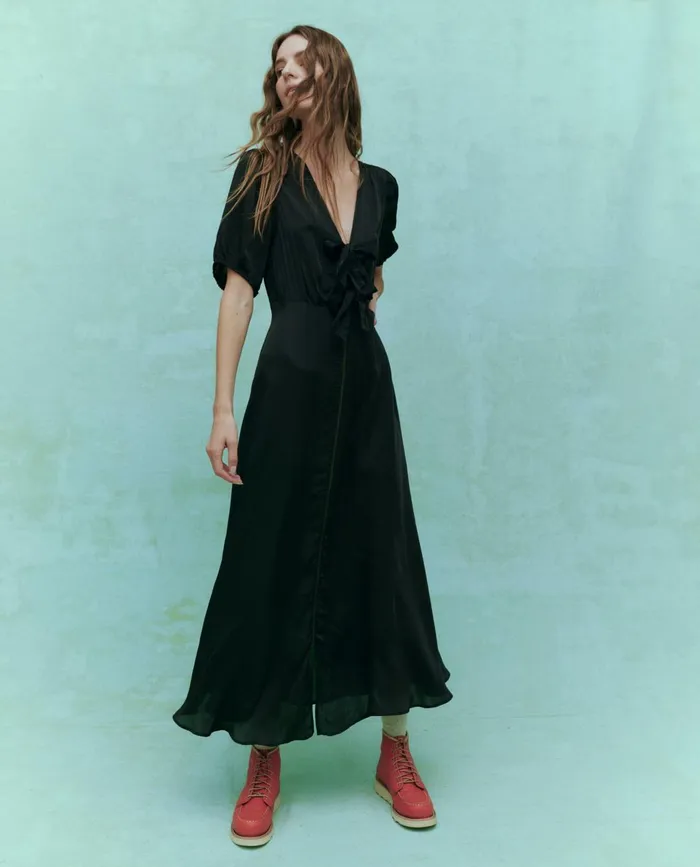 Dresses Women The Great The Gilded Dress Black Dresses Women The Great The Gilded Dress Black
