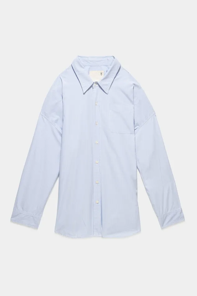 Drop Neck Oxford Shirt 8211 Blue And White Stripe Women Tops R13 Drop Neck Oxford Shirt 8211 Blue And White Stripe Women Tops R13