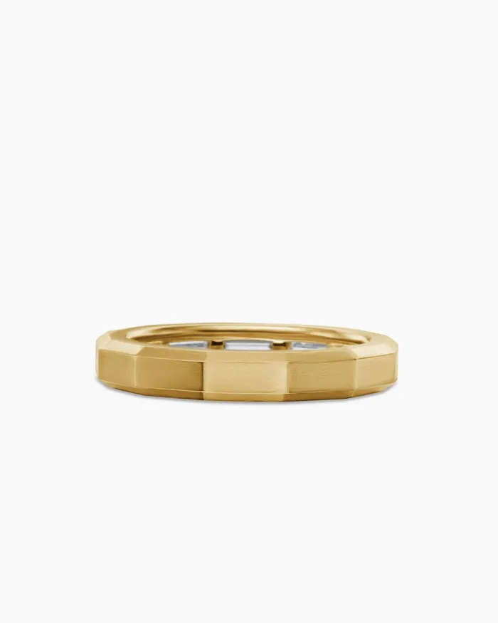 DY Delaunay Band Ring In 18K Yellow Gold With Baguette Diamonds 32mm Women David Yurman Band DY Delaunay Band Ring In 18K Yellow Gold With Baguette Diamonds 32mm Women David Yurman Band