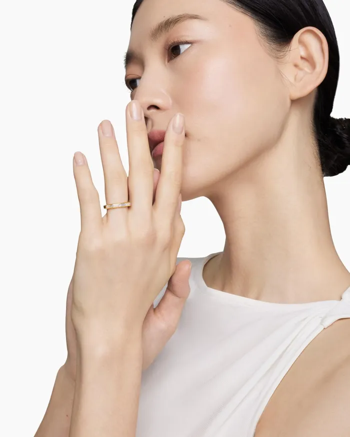 DY Delaunay Band Ring In 18K Yellow Gold With Baguette Diamonds 32mm Women David Yurman Band DY Delaunay Band Ring In 18K Yellow Gold With Baguette Diamonds 32mm Women David Yurman Band