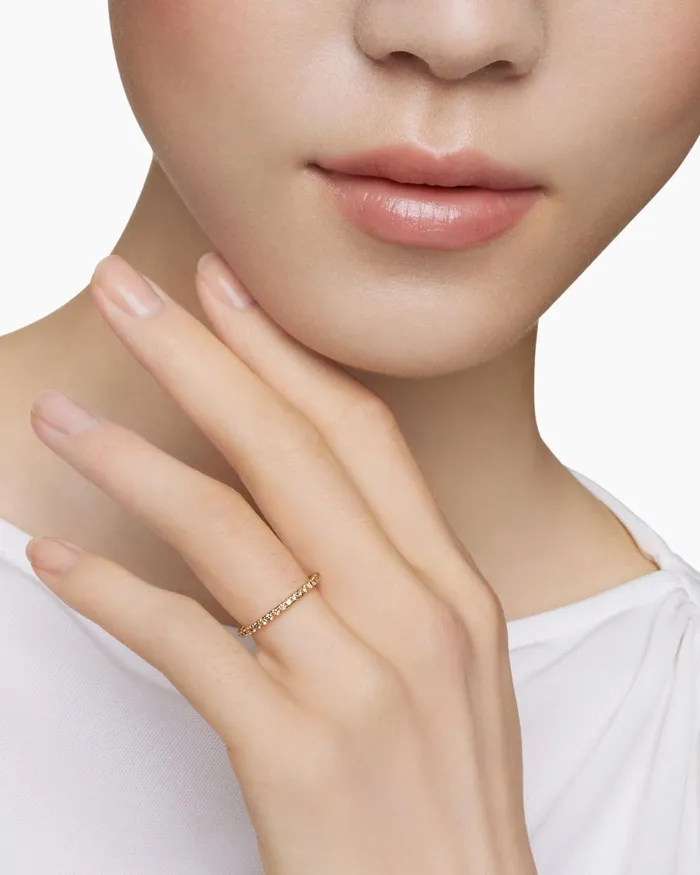 DY Eden Band Ring In 18K Rose Gold With Pav 185mm Women David Yurman Band DY Eden Band Ring In 18K Rose Gold With Pav 185mm Women David Yurman Band