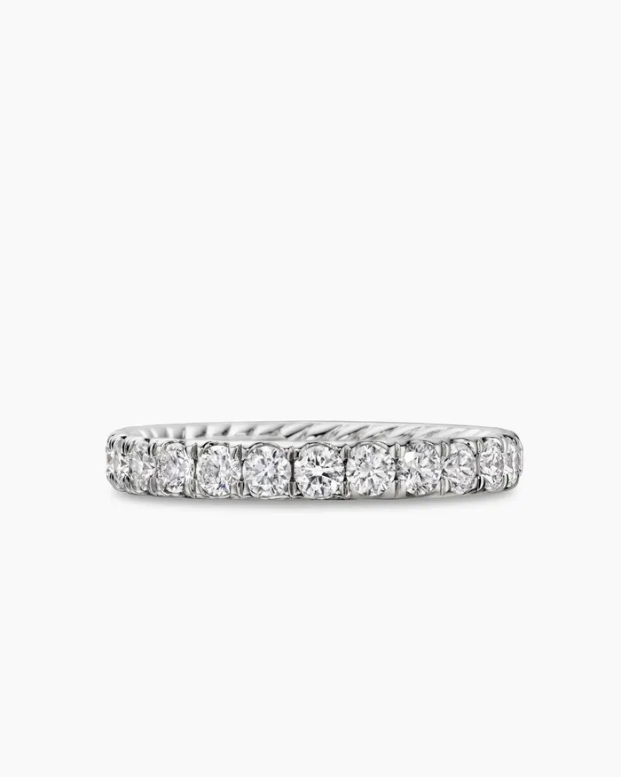 DY Eden Band Ring In Platinum With Diamonds 28mm Women David Yurman Band