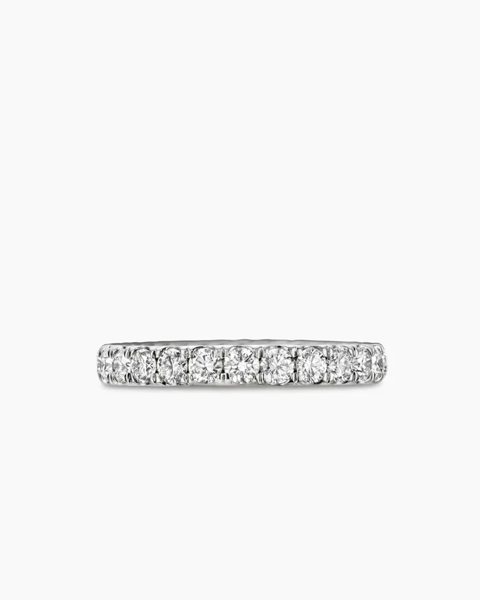 DY Eden Band Ring In Platinum With Diamonds 28mm Women David Yurman Band DY Eden Band Ring In Platinum With Diamonds 28mm Women David Yurman Band