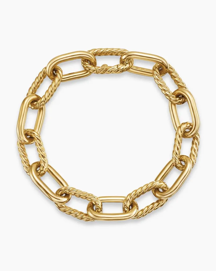 DY Madison Chain Bracelet In 18K Yellow Gold 11mm Women David Yurman Chain DY Madison Chain Bracelet In 18K Yellow Gold 11mm Women David Yurman Chain