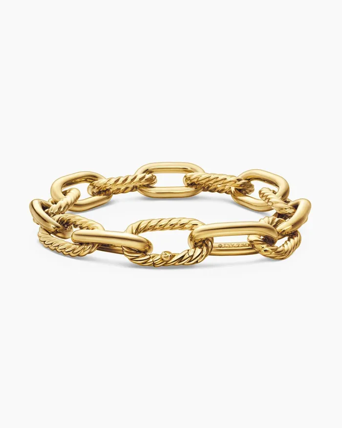 DY Madison Chain Bracelet In 18K Yellow Gold 11mm Women David Yurman Chain DY Madison Chain Bracelet In 18K Yellow Gold 11mm Women David Yurman Chain