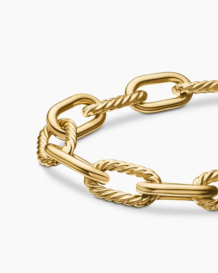 DY Madison Chain Bracelet In 18K Yellow Gold 11mm Women David Yurman Chain DY Madison Chain Bracelet In 18K Yellow Gold 11mm Women David Yurman Chain