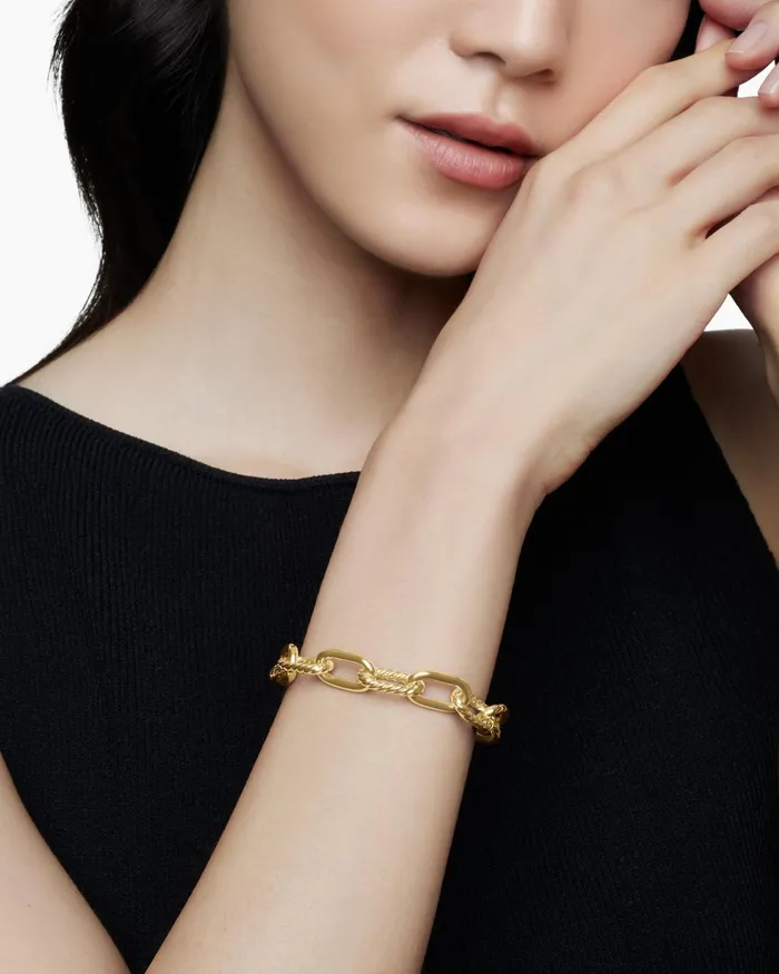 DY Madison Chain Bracelet In 18K Yellow Gold 11mm Women David Yurman Chain DY Madison Chain Bracelet In 18K Yellow Gold 11mm Women David Yurman Chain