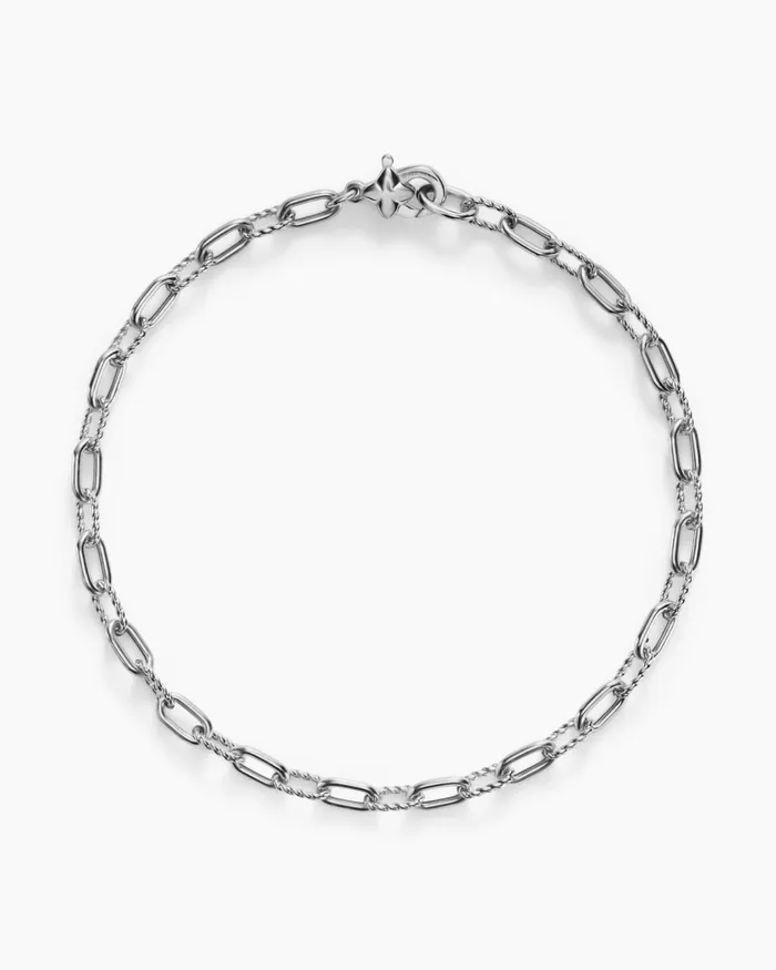 DY Madison Chain Bracelet In Sterling Silver 3mm Women David Yurman Chain DY Madison Chain Bracelet In Sterling Silver 3mm Women David Yurman Chain