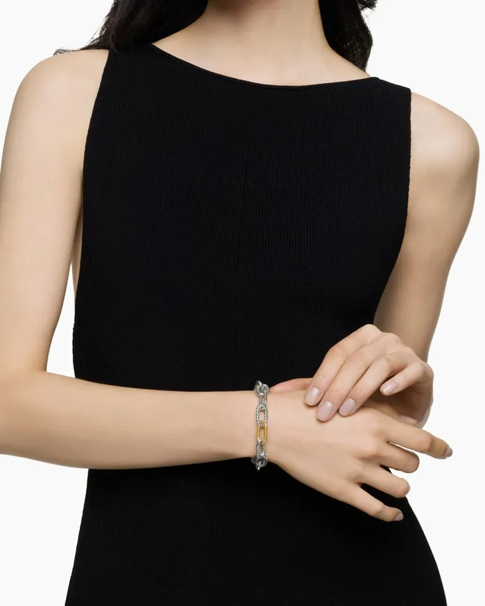 DY Madison Chain Bracelet In Sterling Silver With 18K Yellow Gold 11mm Women David Yurman Chain DY Madison Chain Bracelet In Sterling Silver With 18K Yellow Gold 11mm Women David Yurman Chain