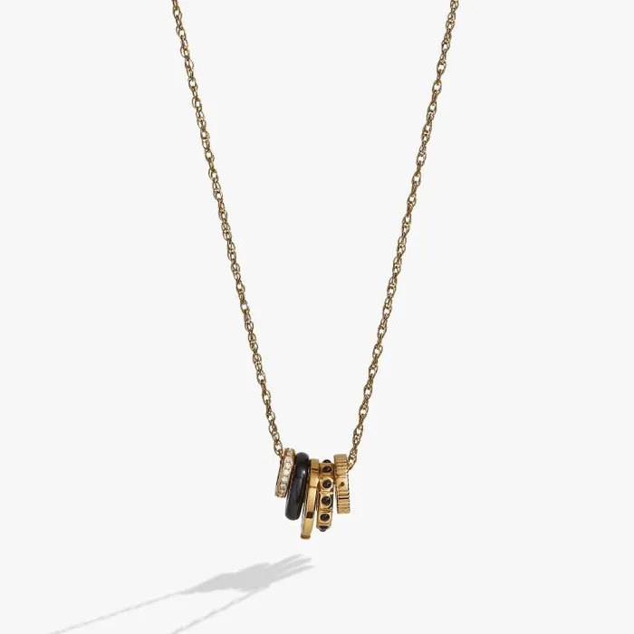 Fine Jewelry Women Alex And Ani Black Onyx Lotus Charm Necklace Stainless Steel Gold Fine Jewelry Women Alex And Ani Black Onyx Lotus Charm Necklace Stainless Steel Gold