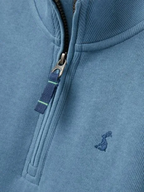 Fleeces and Sweatshirts Boys Joules Blue Boys039 Quarter Zip Sweatshirt