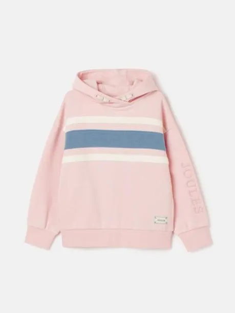 Fleeces and Sweatshirts Girls Joules Pink Colourblock Hoodie