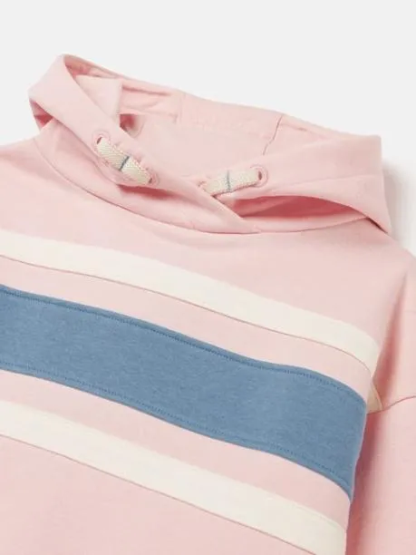 Fleeces and Sweatshirts Girls Joules Pink Colourblock Hoodie