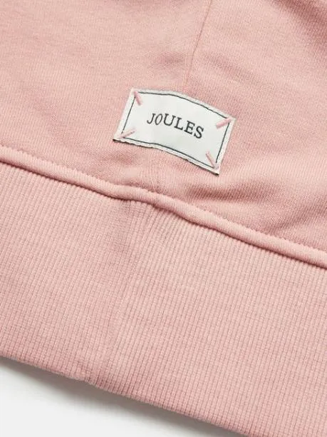 Fleeces and Sweatshirts Girls Joules Pink Crew Neck Slogan Sweatshirt