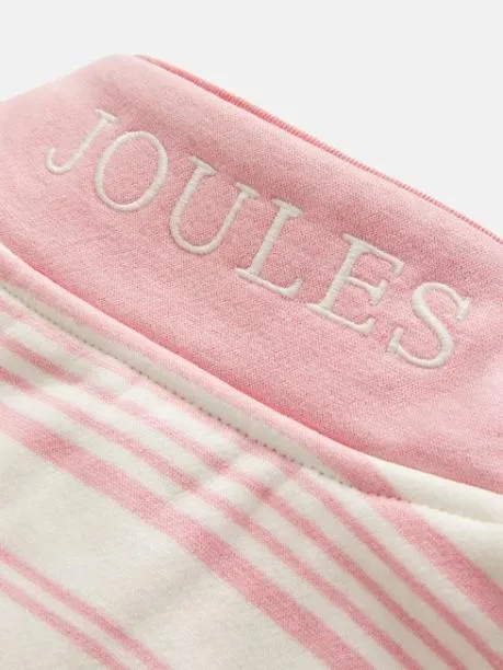 Fleeces and Sweatshirts Girls Joules Pink Stripe Funnel Neck Sweatshirt