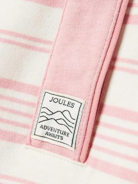 Fleeces and Sweatshirts Girls Joules Pink Stripe Funnel Neck Sweatshirt