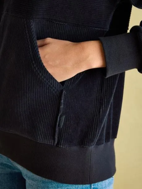 Fleeces and Sweatshirts Women Joules Navy Blue Corduroy Sweatshirt