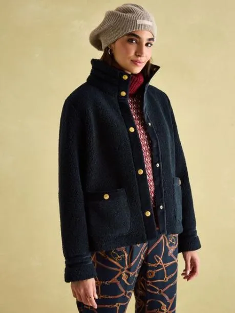 Fleeces and Sweatshirts Women Joules Navy Fleece Jacket
