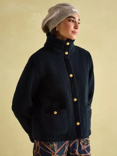 Fleeces and Sweatshirts Women Joules Navy Fleece Jacket