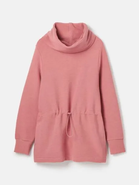 Fleeces and Sweatshirts Women Joules Pink Cowl Neck Sweatshirt