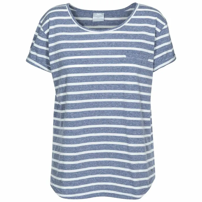 Fleet Striped TShirt Navy Women Trespass TShirts