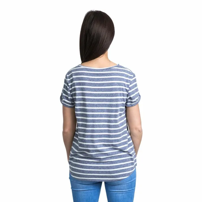 Fleet Striped TShirt Navy Women Trespass TShirts